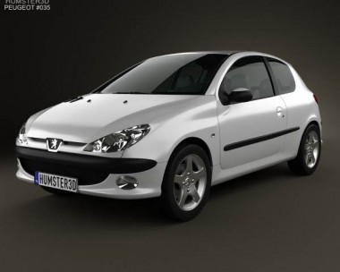 Peugeot 206 hatchback 3-door 2005 3D Model