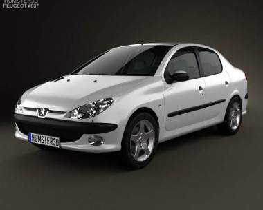 Peugeot 206 sedan 2010 3D model