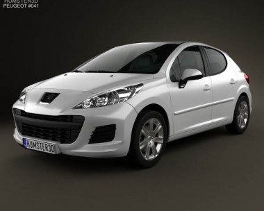 Peugeot 207 hatchback 5-door 2012 3D model