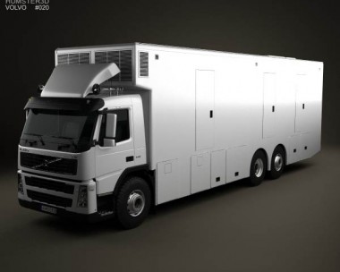 Volvo FM Outside Broadcast Truck 2010 3D Model