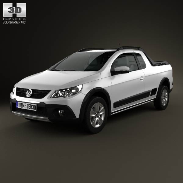 Volkswagen Saveiro Cross 2014 3D model - Download Vehicles on