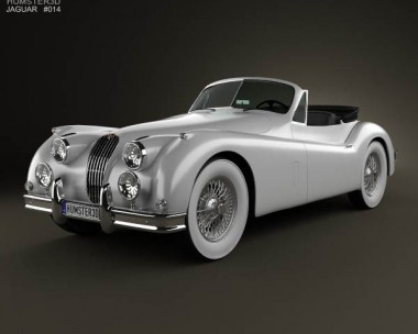 Jaguar XK 140 convertible with HQ interior 1954 3D model