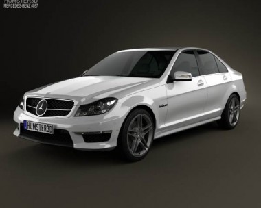 Mercedes-Benz C-Class 63 AMG sedan 2012 3D Model