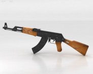 AK-47 with bayonet 3d model