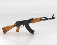 AK-47 with bayonet 3d model