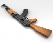 AK-47 with bayonet 3d model