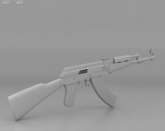 AK-47 with bayonet 3d model