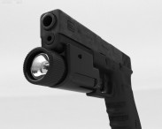 Glock 17 with Flashlight 3d model