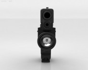 Glock 17 with Flashlight 3d model