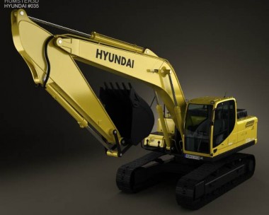 Hyundai R220LC-9S Excavator 2013 3D model