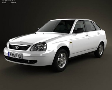 Lada Priora 2172 hatchback 2012 3D Model