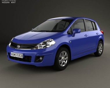 Nissan Tiida (C11) hatchback 2012 3D model