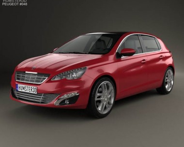 Peugeot 308 2014 3D model