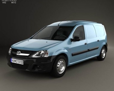 Lada Largus Van 2012 3D Model