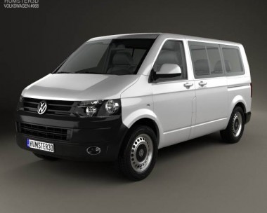 Volkswagen Transporter (T5) Kombi 2010 3D Model