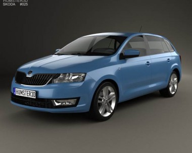 Skoda Rapid Spaceback 2014 3D Model