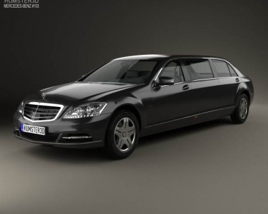 Mercedes-Benz S-Class (W221) Pullman 2012 3D Model