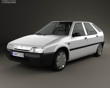 Citroen ZX 5-door hatchback 1991 3D model