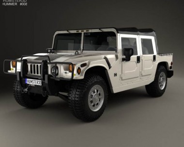 Hummer H1 pickup 2005 3D model