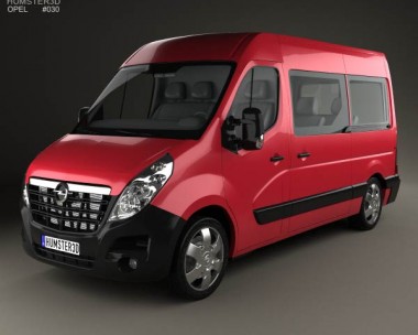 Opel Movano Passenger Van 2010 3D Model