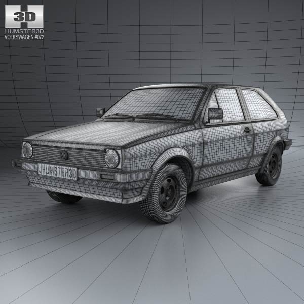 Volkswagen Polo coupe 1990 - Car 3D models store
