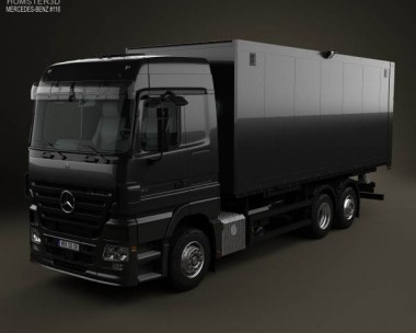 Mercedes-Benz Actros Box Truck 2002 3D Model