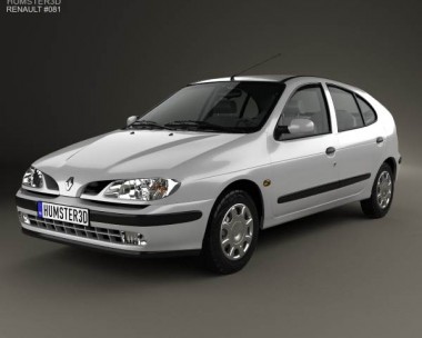 Renault Megane 5-door hatchback 1995 3D model