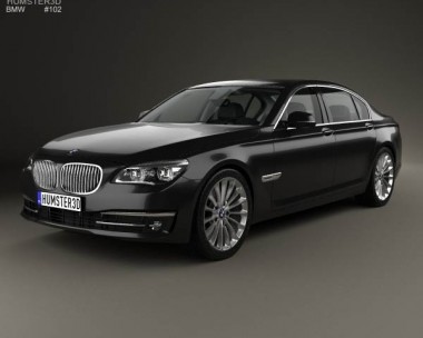 BMW 7 Series (F02) with HQ interior 2013 3D Model