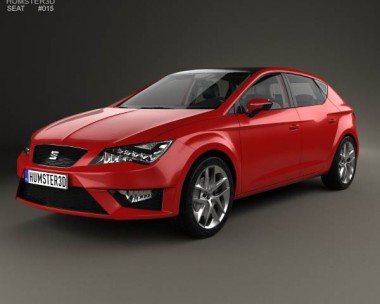 Seat Leon FR 5-door hatchback with HQ interior and engine 2013 3D model