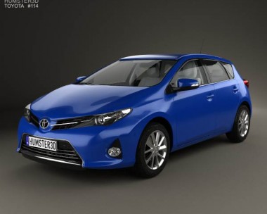 Toyota Auris hatchback 5-door with HQ interior 2013 3D Model