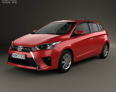 Toyota Yaris 5-door hatchback 2014 3D Model