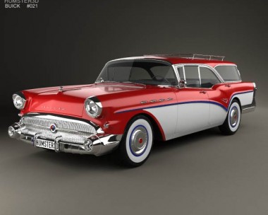 Buick Century Caballero wagon 1957 3D model