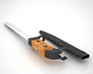 AK-47 bayonet 3d model