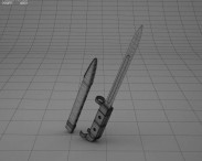 AK-47 bayonet 3d model