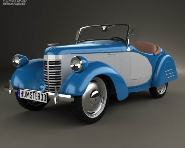 American Bantam Model 62 Deluxe Roadster 1939 3D Model