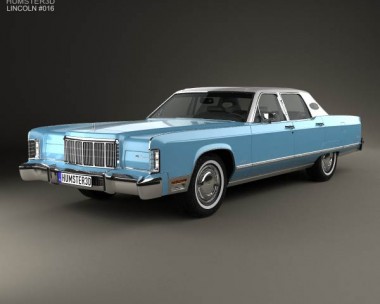 Lincoln Continental sedan 1975 3D model