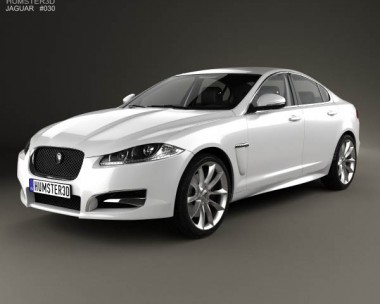 Jaguar XF with HQ interior 2012 3D Model