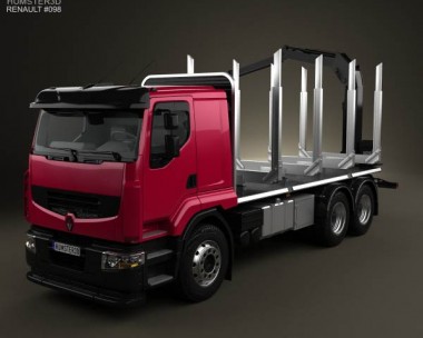 Renault Premium Lander Logging Truck 2006 3D model