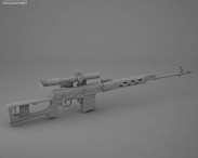 Dragunov Sniper Rifle (SVD) 3d model