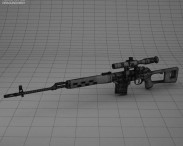 Dragunov Sniper Rifle (SVD) 3d model