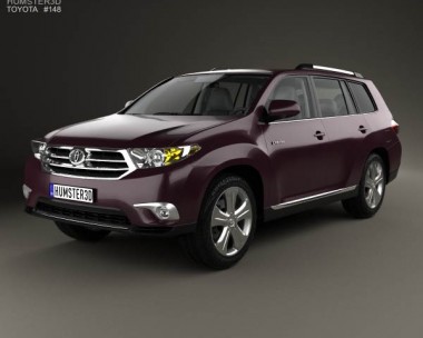 Toyota Highlander with HQ interior 2011 3D model