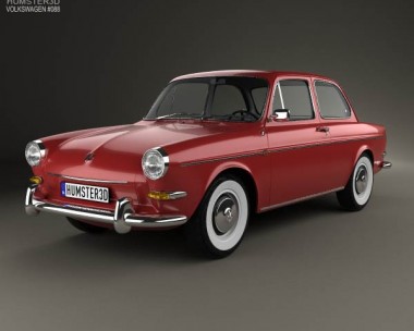 Volkswagen 1500 (Type 3) notchback 1961 3D model