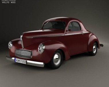 Willys Americar DeLuxe Coupe 1940 3D Model