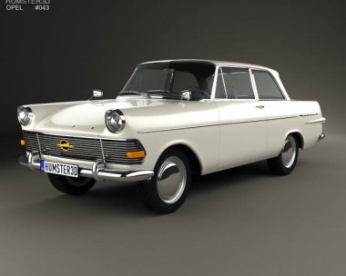 Opel Rekord (P2) 2-door sedan 1960 3D model