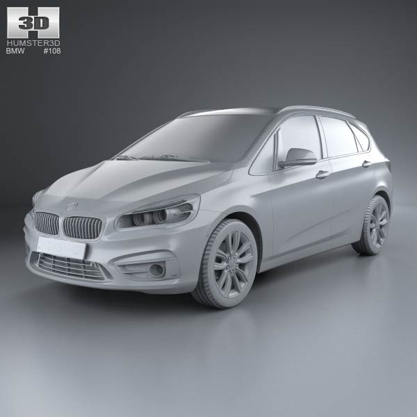 360-Ansicht auf BMW Active Tourer Konzept 2014 3D-Modell - 3DModels Shop