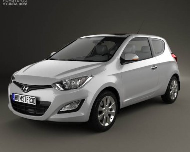 Hyundai i20 3-door 2013 3D Model
