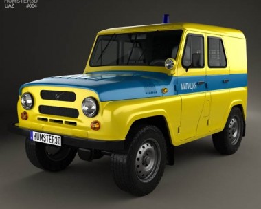 UAZ 469 USSR Militia 1973 3D model