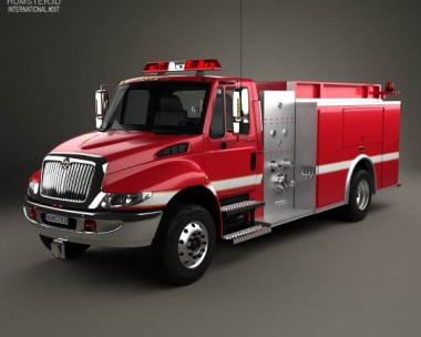 International Durastar Fire Truck 2002 3D Model