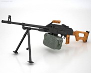 PK machine gun 3d model