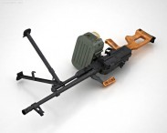 PK machine gun 3d model